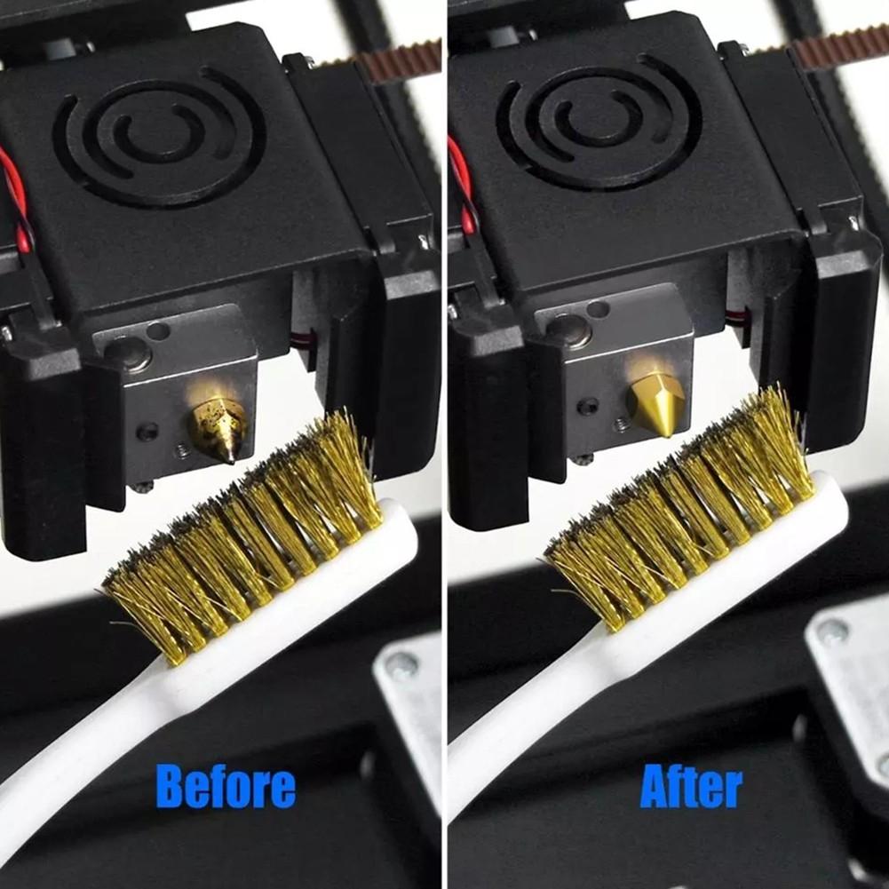 Copper Wire Brush Industrial Light Scrubbing Plastic Handle Set