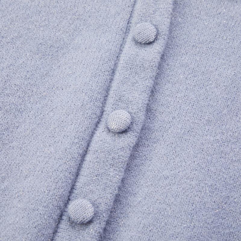 Xiangying Faux Two-Piece Polo Collar Knitted Sweater