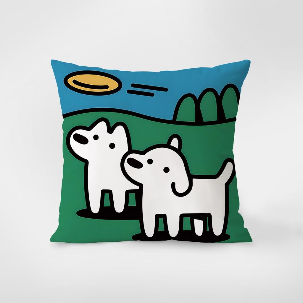 Cartoon Cute Dog Pillowcase Interior Decoration Office Living Room Home Pillowcase