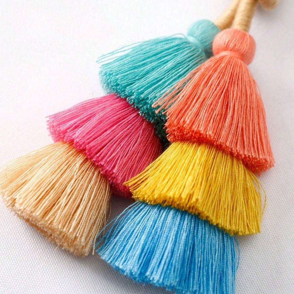 Bohemia Three-layer Tassel Pendant Exquisite Gradient Colors Key Ring  Party Favors