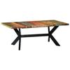 Dining Table - Maison Exclusive - Solid Reclaimed Wood - 200 X 100 X 75 Cm - Industrial Steel Legs