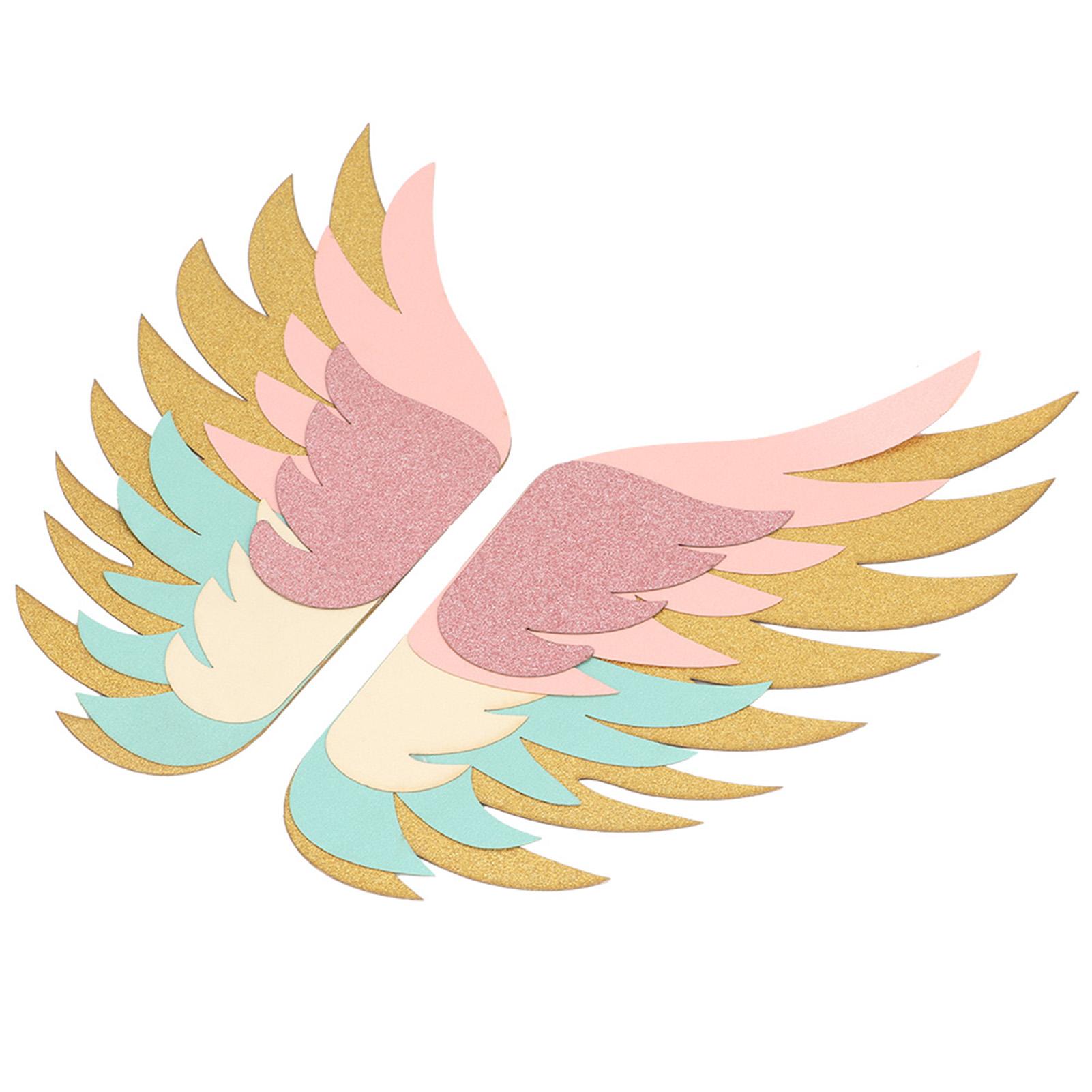 

Beautiful Unique Cake Wing Decoration Props Insert Ornament for Wedding Birthday PartyType 3