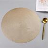 2pcs  38CM Round Placemat Kitchen Dining Table Mats Steak Pad Anti-scalding Insulation Pads Restaurant Home Decor
