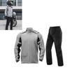 Equipamento de Chuva para Motocicleta à Prova de Vento Leve Respirável Macio Roupa de Chuva para Exterior com Cobre-sapatos Cinza L