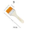 10 Pcs Yellow Nylon Flat Brush Oil Painting Nylon Brush Art Brush Wooden Oil Painting Brush Flat Brush