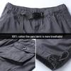 Męskie szorty plażowe średniej długości z czystej bawełny - Luźny krój siedmiopunktowy, Duży rozmiar, Letnia odzież robocza do pracy na zewnątrz.