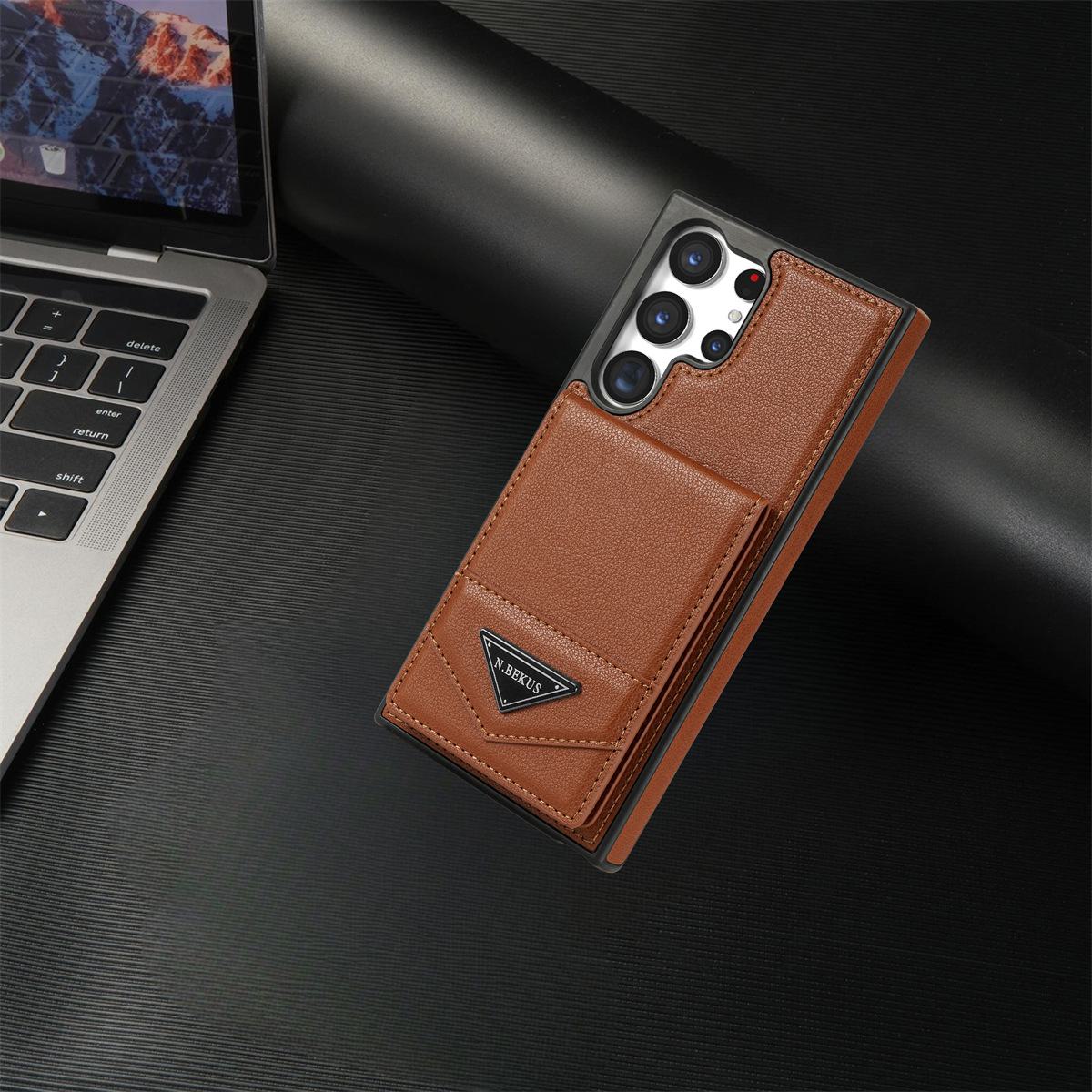 

Чехол-книжка с держателем для карт для Samsung S24Ultra, S23, S22, S23FE, однотонный цвет для A54 S23