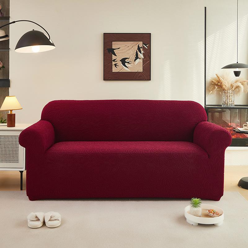 Thickened Elastic Sofa Cover All-inclusive Embossed Fleece Dust Cover Non-slip Sofa Cover All Seasons Are The Same