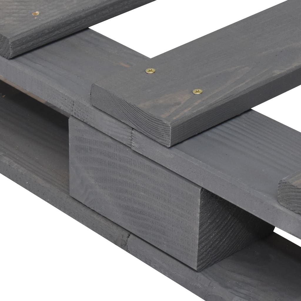 Solid Wood Bed with Headboard Gray 140x200 cm Pine