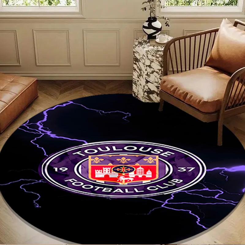 Toul-ouse Football Round Mat Home Decor, Chair Rug For livingroom,Bedroom, Doormat Home Decor Birthday Gift Christmas Gifts
