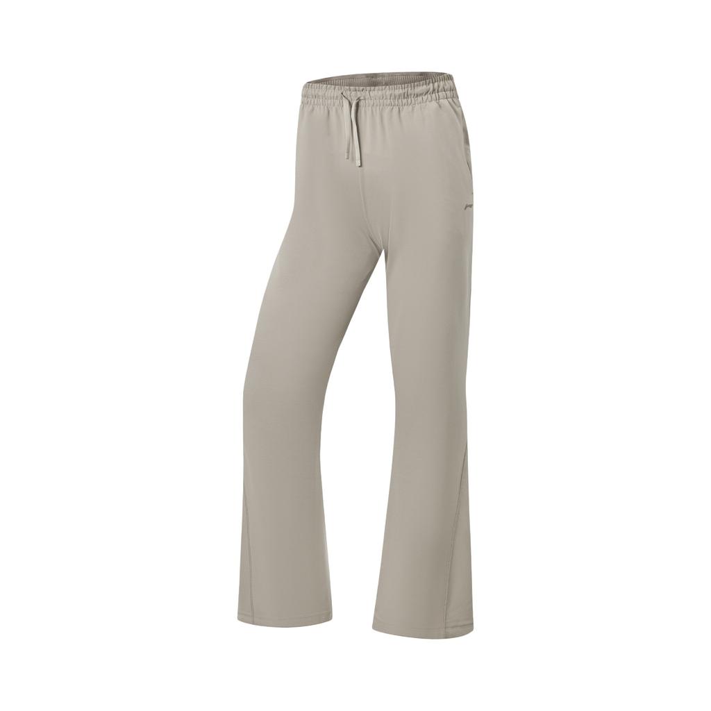 Li Ning Fitness Series Regular Brand Logo Stitched Sports Pants Women bottoms AKYW290-4