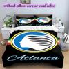 Biancheria da letto con motivo calcistico Atalanta BC, Set piumone Copripiumone Federa Regalo di Compleanno per la Casa (1*copripiumino+2*federe,senza imbottitura)