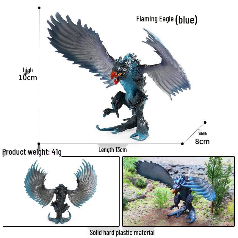 Mythical Dragon Knight Dual-Headed Gem Dragon Toy Model