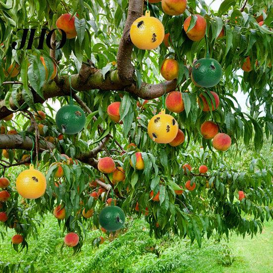 Trappola per Mosche Resistente alla Pioggia Confezione da 10 Flyball Forte Adesivo Impermeabile Resistente al Sole Cattura Insetti della Frutta Facilmente Trappole per Moscerini della Torba Cattura Insetti Giardini