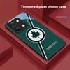 Maple Leaves Yellow For OnePlus Nord 3 5 6T 7 Pro 8 12 10T Reno8 Lite 5G 10R Nord N30 Hard Shell Tempered Glass Phone Case Black