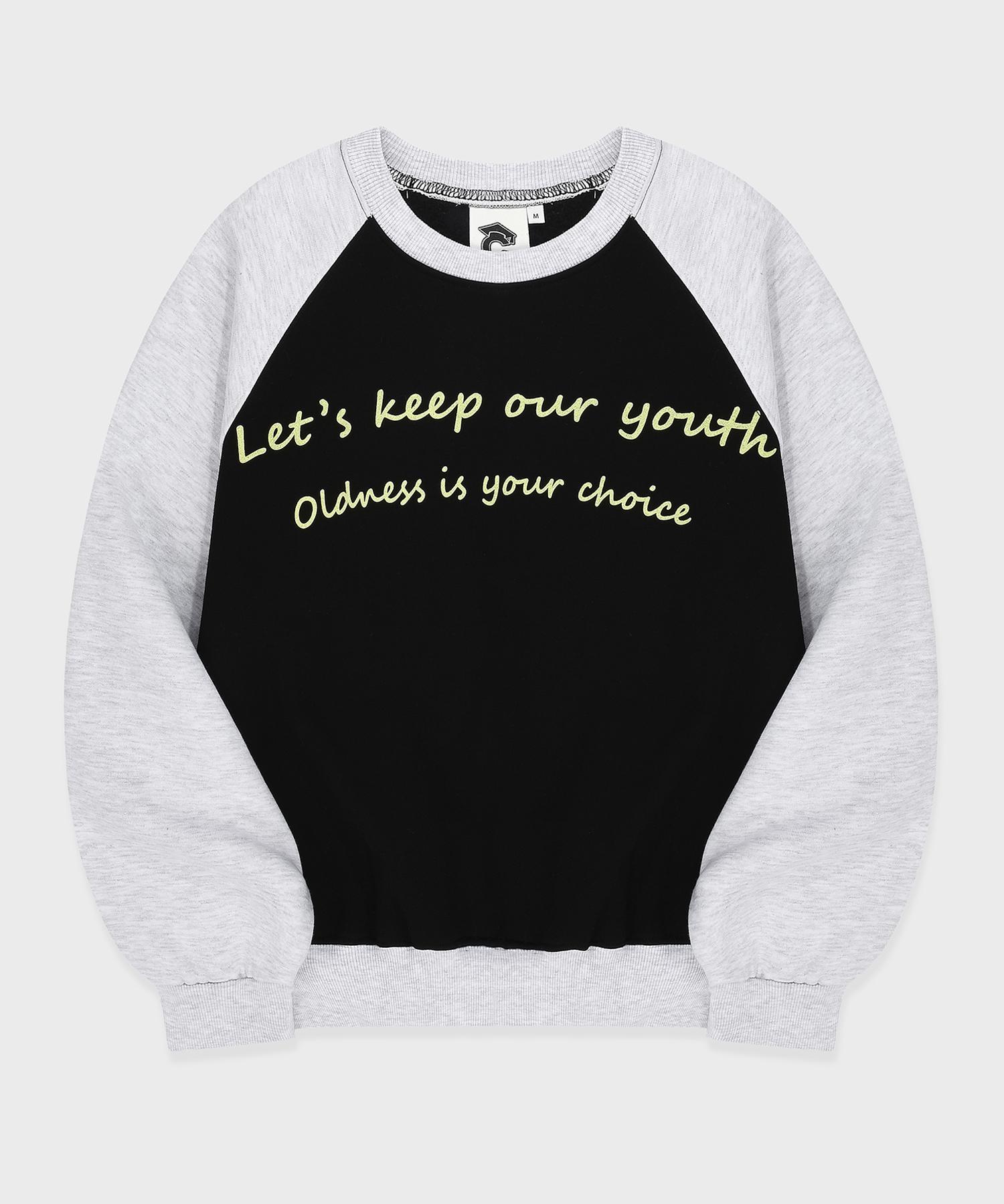 Свитшот с рукавами реглан Concept College Lettering_Черный/Пепельно-серый [Унисекс] Black/M