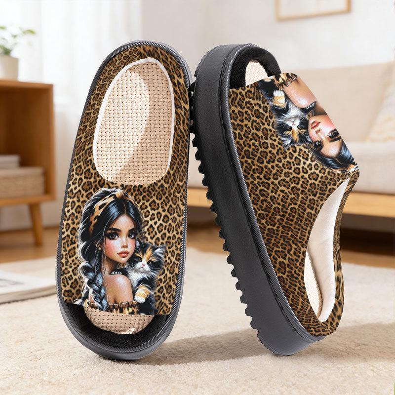 Cartoon Linen Cotton Unisex Slippers - Spring/Summer/Autumn Collection