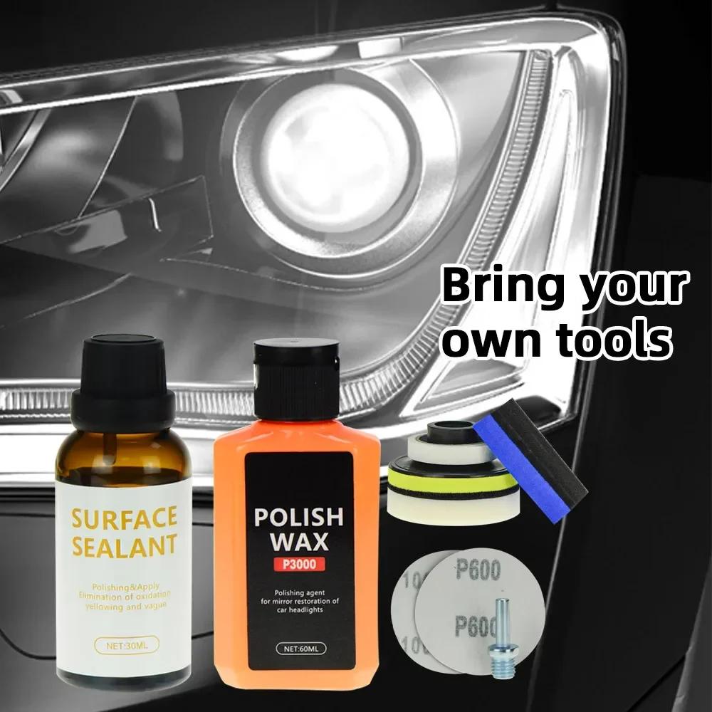 Car Headlight Restoration Polishing Kits Headlamp Repair Kits Polisher Cleaning Paste Refurbish Paint Care Car Light Lens Polish