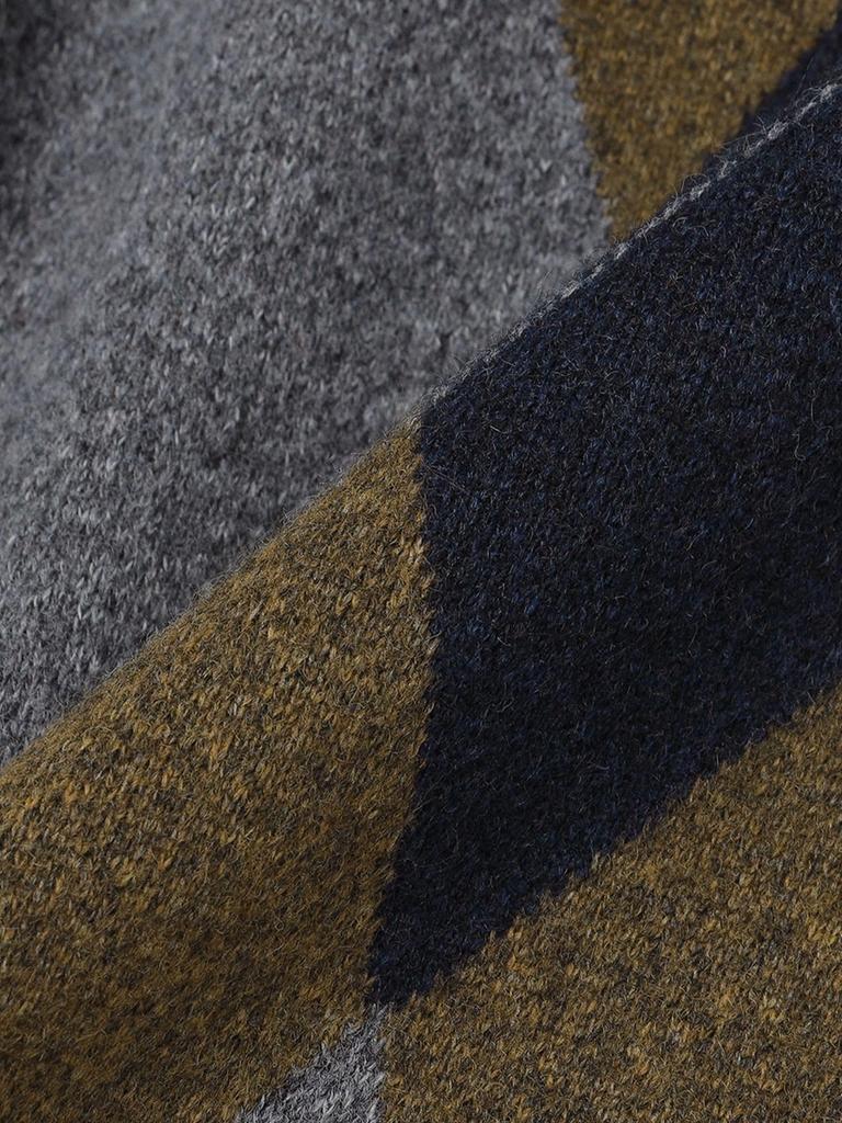 Ships Colors Machine Washable Mochifuwa All-Over Print Knit 216060007 Black Large