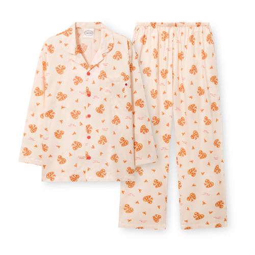 

[ORCITE] Heart Pizza Long Sleeve Pajama Set G102 [Shipped from Korea] 100% Authentic S