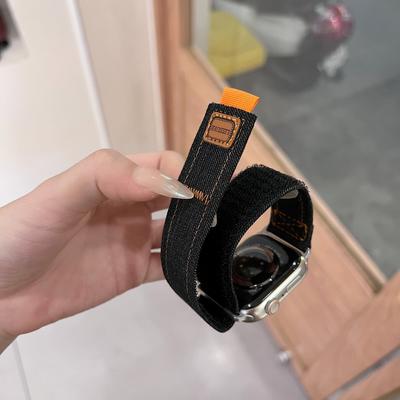 Applewatchs10Se Loop Sport Strap For Apple Watch Iwatch987 Velcro Denim