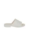 White Giuneva Logo Embossed Slides
