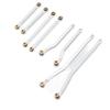 8PCS RC Wheelbase Link Rod Copper Aluminum Alloy RC Chassis Linkage Pull Rod for HOBBYPLUS 1 18 4WD CP18P RC Cars Silver