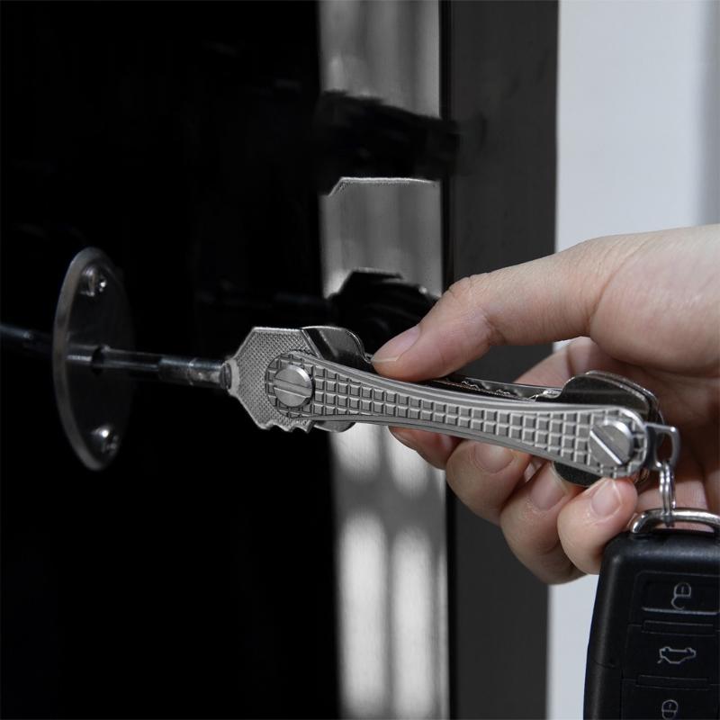 Key Organizers Titaniums Alloy Keychain Key Clip High Capacity Key Storage Device Pocket-Sized Key Holder Enduring