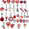Authentic Copper Red Charms Heart Cherry Strawberry Flower Fish Beads For Necklace Diy Bracelets Present Jewellery