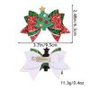 Christmas Party Swallowtail Glitter Bow Hair Clip for Kids