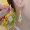 New Classic Elegant Water Drop Earrings For Women Crystal Long Tassel Wedding Jewelry Gifts