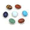 1 szt., Boho Ręcznie Robiony Owalny Wisiorek z Naturalnego Kamienia, Zawieszki-Konektory do DIY Naszyjnika, Bransoletki, Bransoletki na Kostkę, Akcesoria, Tworzenie Biżuterii, Unikalne Prezenty Świąteczne