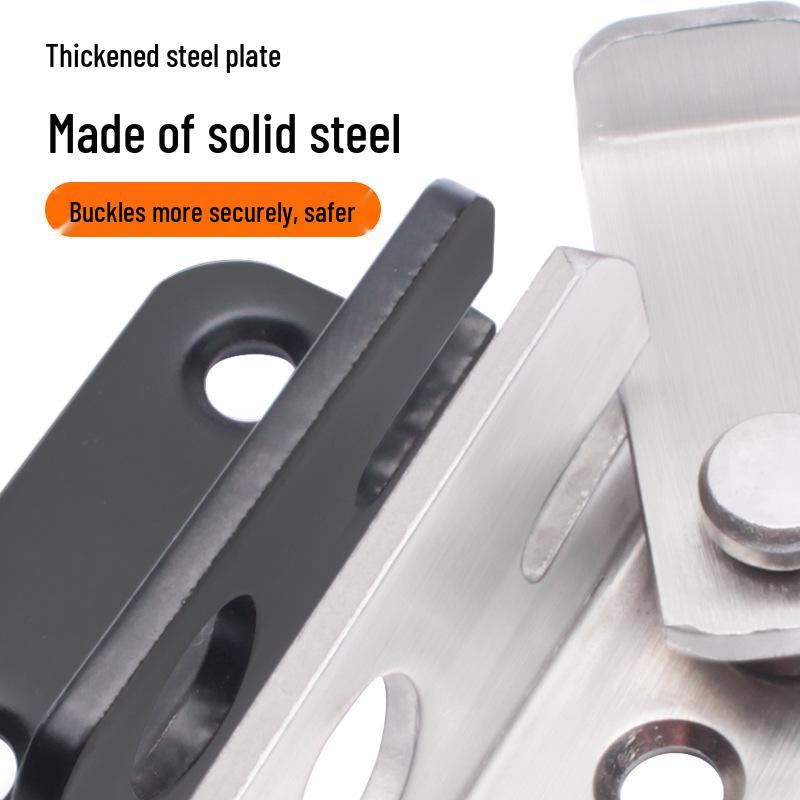 Sukepu Anti-Theft Stainless Steel Slide Bolt Door Latch & Lock for Left/Right Doors