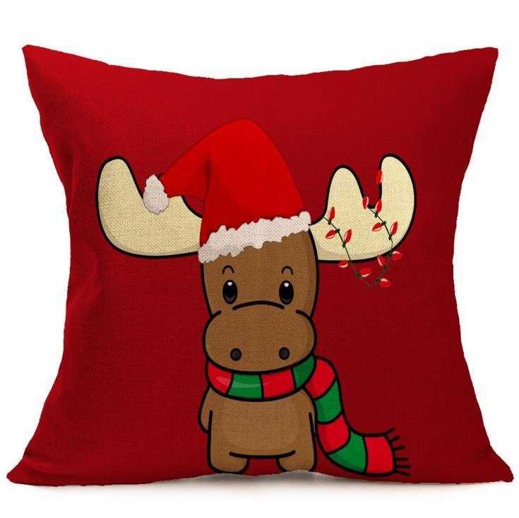 Vibrant Multicolor Christmas Santa Claus Cushion Cover Pillow Case For Stylish Car Decor