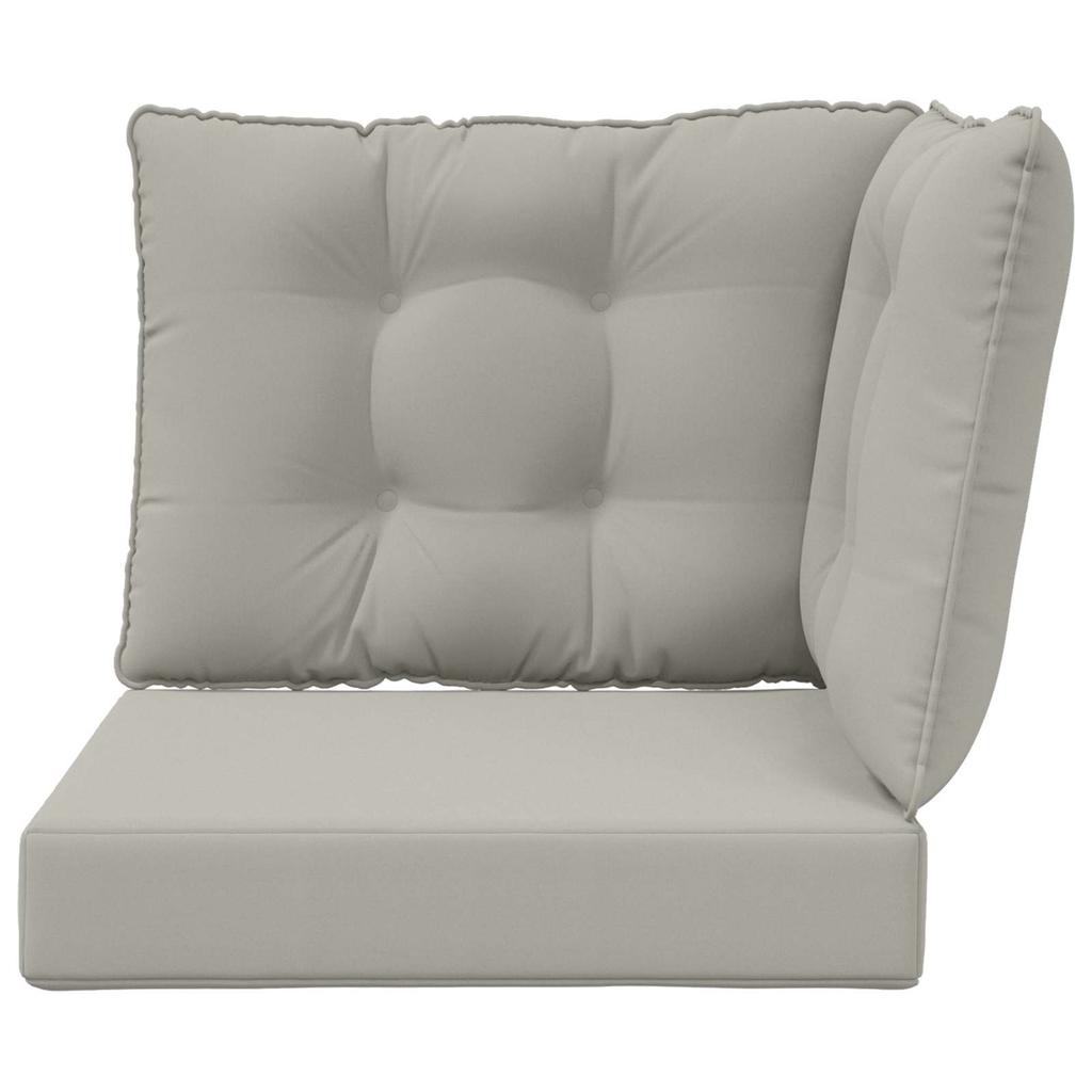 Outdoor Sofa Cushions 3 Pcs Gray Polyester