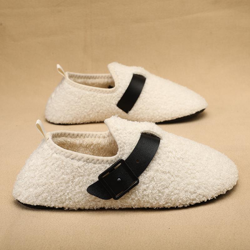 Winter New Couple Plush Cotton Shoes Warm and Light Casual Indoor Lazy Cotton Shoes Home Slippers