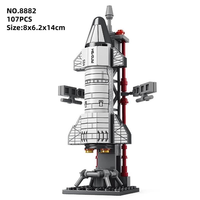 Space Aviation Manned Rocket Model Building Blocks Aerospace Station Bricks City Construction Toys for Kids Children Boys