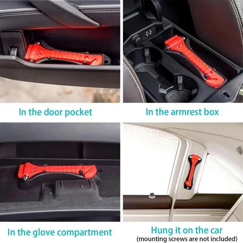 2 pezzi Martello di Sicurezza Mini per Auto 2 in 1 Martello di Emergenza per Salvare Vite Taglia Cintura di Sicurezza Frangivetro Dispositivo di Soccorso per Auto
