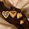 MamacitaSlay Meaningful Hollow Heart Puppy Fingerprint Can Paste Photo Pendant Necklaces for women stainless steel jewelry woman