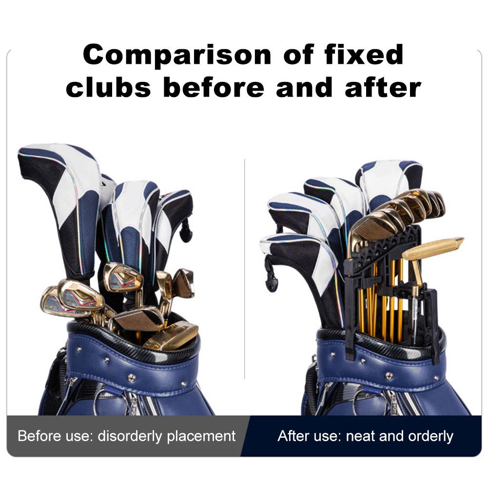 Golf Iron Holder 9 Clubs Clip Organizers Holder Stacker Bags Anti-Shake Golf Club Display Bracket Multi-club Golf Rod Holders