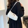 Retro fashion texture small square bag women's new trend casual armpit bag simple shoulder messenger bag