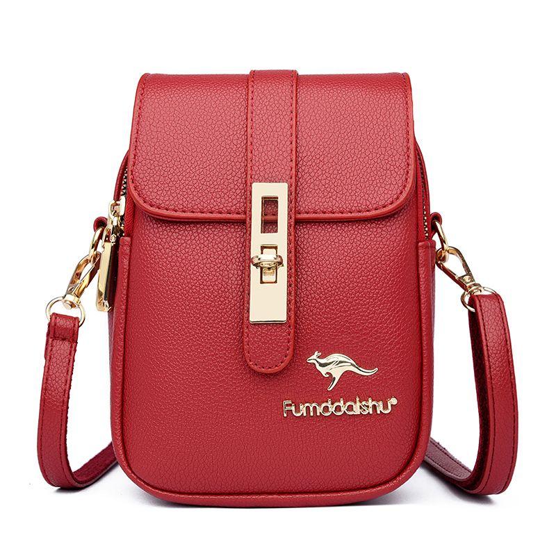 

Новая Мода Маленькая Женская Сумка Через Плечо Сумки Кроссбоди для Мобильного Телефона Мини Универсальный Стиль Сумка Мессенджер красный