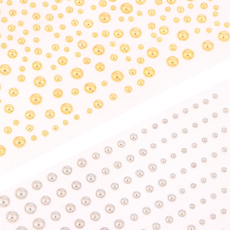 1Sheet Gold/Silver Non Piercing Lip Nails Sticker Self Adhesive Waterproof Fake Lip Nail Eyebrow Nose Nail Belly Button Jewelry
