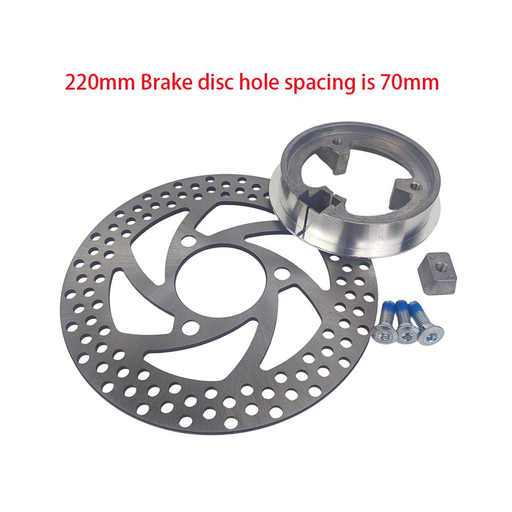 200&220mm Motorcycle Rear Drum brake disc with 70mm Hole Conversion Tightening Ring For 220mm Disc Electric Scooter E-bike Moped