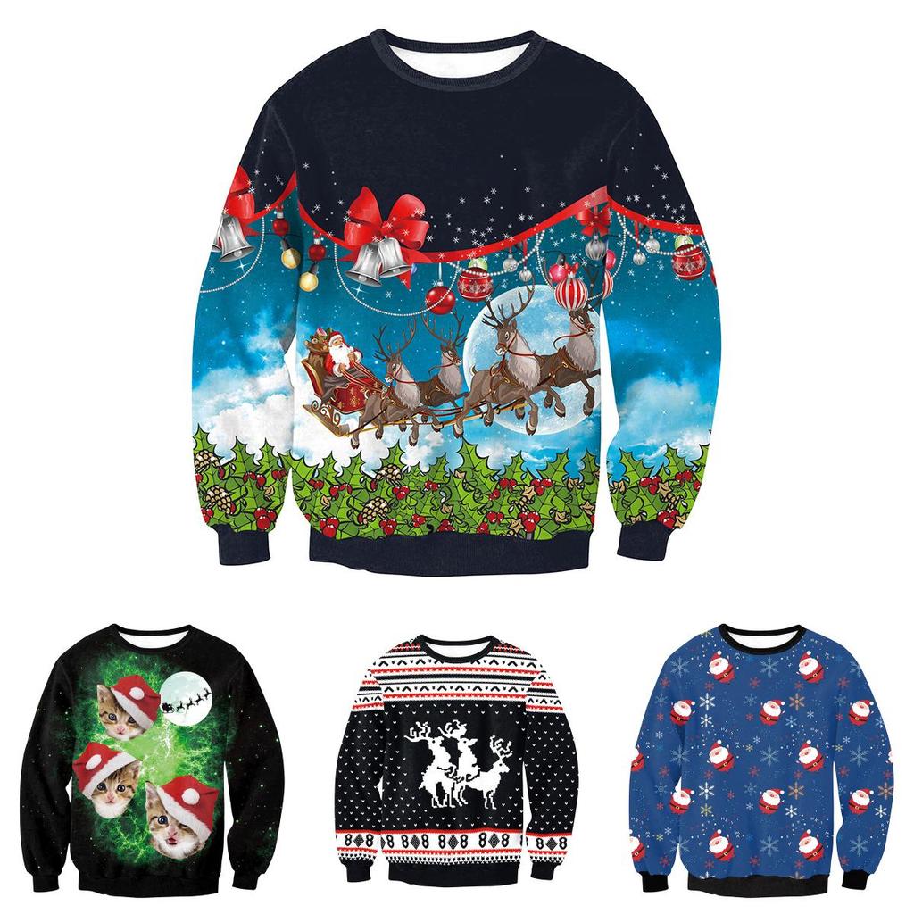 Premium New Ugly Xmas Christmas Sweater Vacation Santa Elf Novelly Sweatshirt For Women And Men