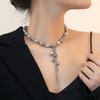 Sexy Breast Chain Multilayer Rhinestone Tassel Bust Bohemian Beach Wind Body Chain Necklace Seaside Photo