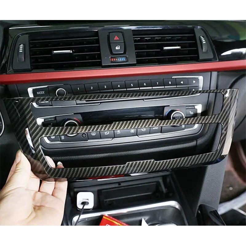 Carbon Fiber CD Air Conditioning Button Frame Suitable For BMW 3 Series F30 F31 F32 F33 F34 F36 F80 F82 M3 M4 2012-2018