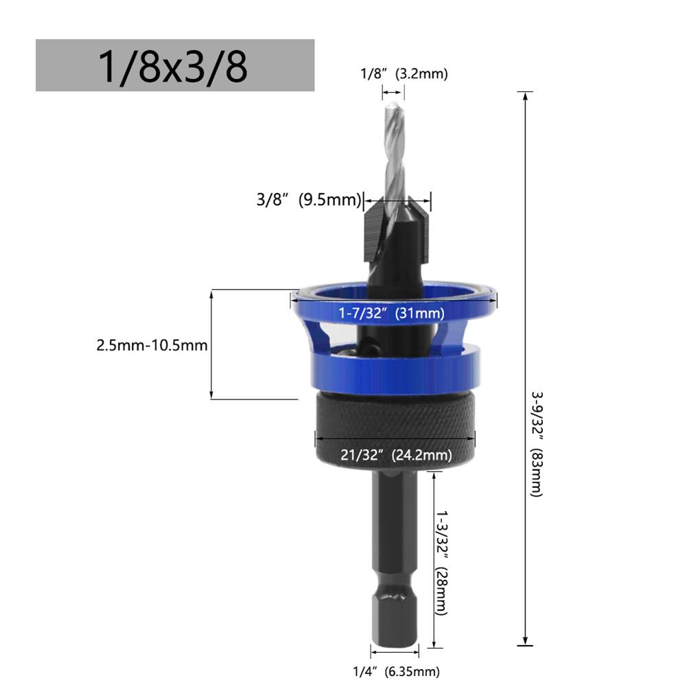 Handmade Drawers Countersink Drill Anti Kickback Drill Bit Router Bit Router Bit Anti Kickback Design Carpentry Tool