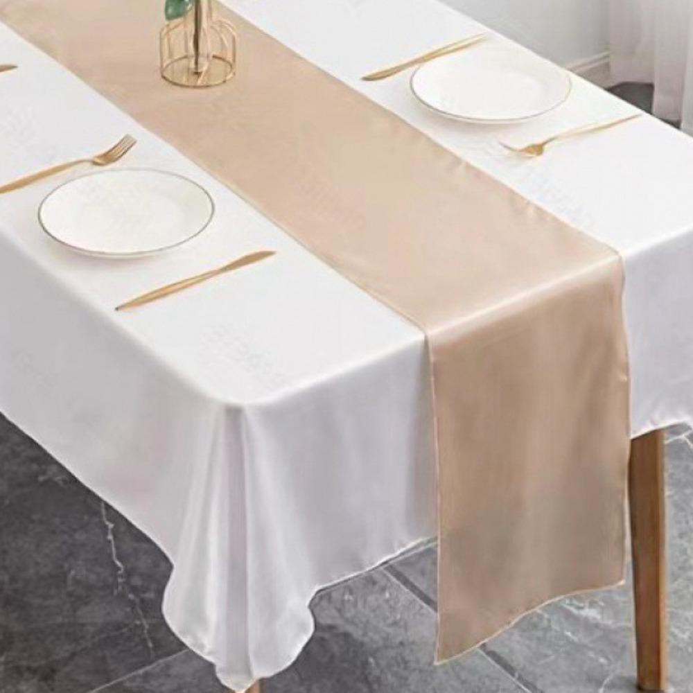 3PCS Elegant Satin Table Runner Classical Coffee Table Runner Decorative Tablecloth  Graduations