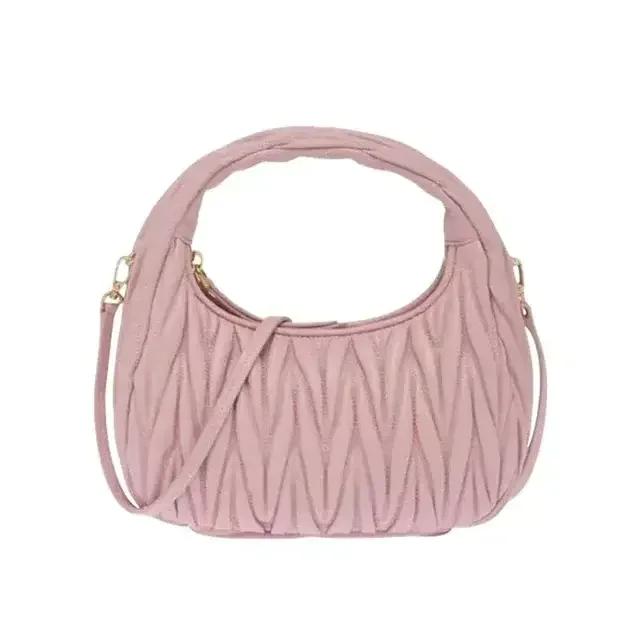 Women's Tote Leather Embossed Pleats Designer Crossbody Bag Party Trend Casual Women's Shoulder Bag